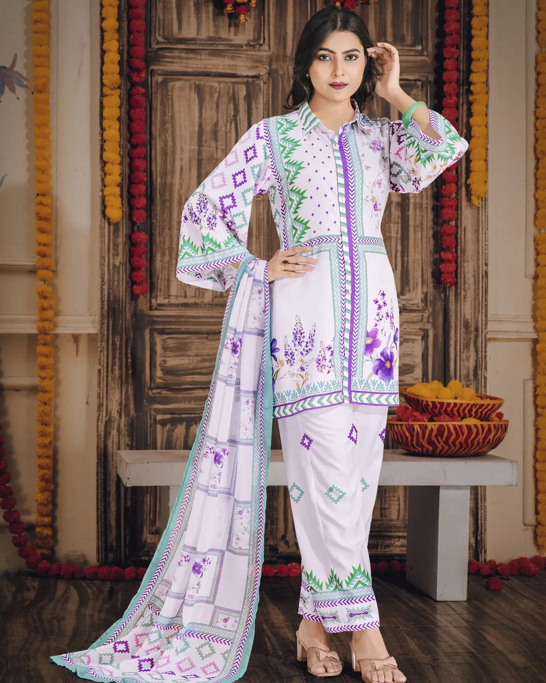 PRINTED COAT-SUIT